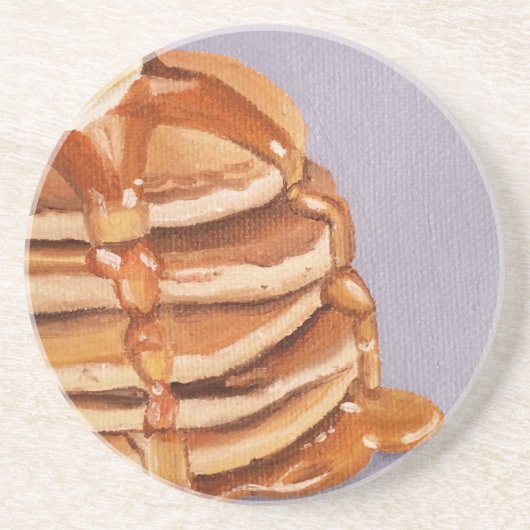 Buttermilk Pancakes Shortstack Frühstückspainting Sandstein Untersetzer (Vorne)