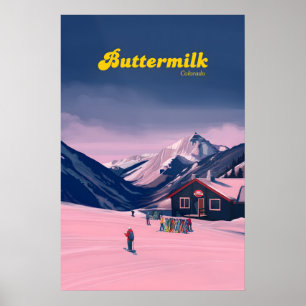 Buttermilk Skigebiet Reiseplakat Poster