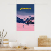 Buttermilk Skigebiet Reiseplakat Poster (Küche)