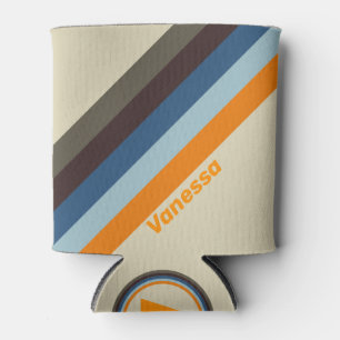 Butternut Fade Stripes mit Name Ping Pong Paddle Dosenkühler