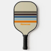 Butternut Fade über Strichen mit Namen Pickleball Schläger (Rückseite)