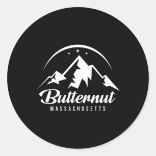 Butternut Machusetts Ski Resort Skifahren Snowboar Runder Aufkleber