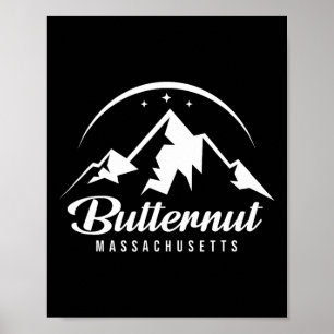 Butternut Machusetts Skigebiet Snowboardin Poster