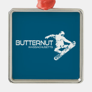 Butternut Massachusetts Ski Resort Snowboarder Ornament Aus Metall