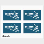 Butternut Ski Resort Skier Rechteckiger Aufkleber (Blatt)