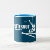 Butternut Ski Resort Skier Zweifarbige Tasse (Mittel)