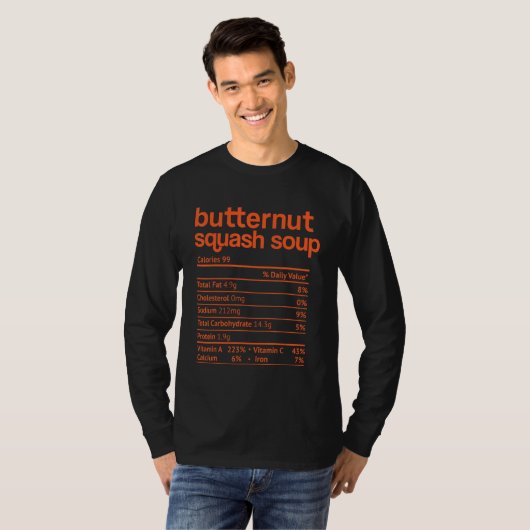 Butternut Squash Soup Nutrition Fakt Erntedank T-Shirt (Vorne ganz)