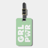 Butterschale:Girl-Power Gepäckanhänger (Vorderseite vertikal)