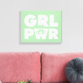 Butterschale:Girl-Power Leinwanddruck (Insitu (Wohnzimmer))