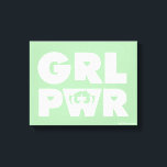 Butterschale:Girl-Power Leinwanddruck<br><div class="desc">Die Powerpuff Girls| Abkürzung "GRL PWR" mit Buttercup!</div>