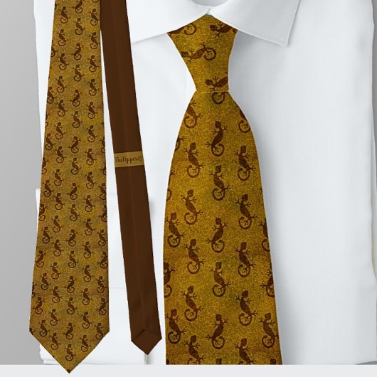 Butterscotch Brown Chameleon NeckTie Krawatte