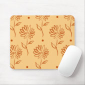 Butterscotch farbige Sonnenblumenmuster Mousepad (Mit Mouse)