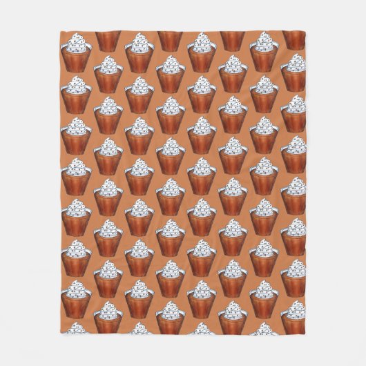 Butterscotch Pudding gepeitschte Creme Süd Food Fleecedecke (Vorderseite)