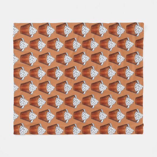 Butterscotch Pudding gepeitschte Creme Süd Food Fleecedecke (Vorderseite (Horizontal))
