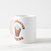 Butterscotch Pudding gepeitschte Creme Süd Food Kaffeetasse (Vorderseite Links)