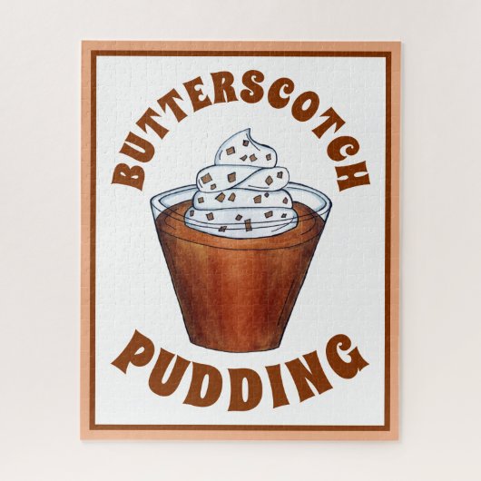 Butterscotch Pudding gepeitschte Creme Süd Food Puzzle (Vertikal)