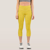 Butterscotch Retro Donuts Capri Leggings (Vorderseite)