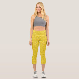 Butterscotch Retro Donuts Capri Leggings