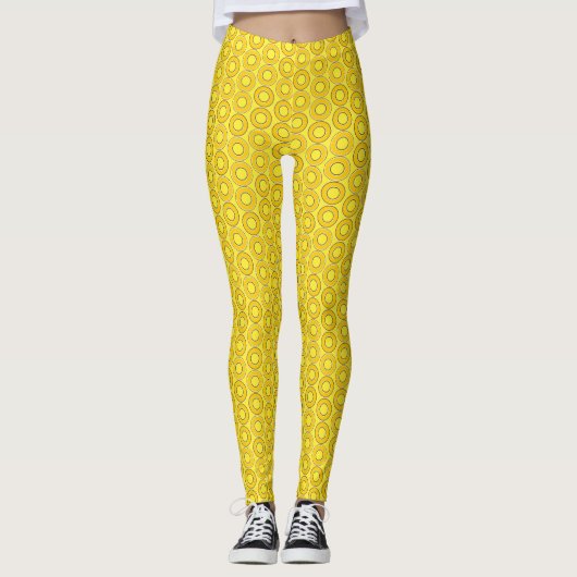 Butterscotch Retro Donuts Leggings (Vorderseite)