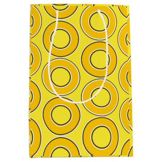 Butterscotch Retro Donuts Mittlere Geschenktüte (Vorderseite)