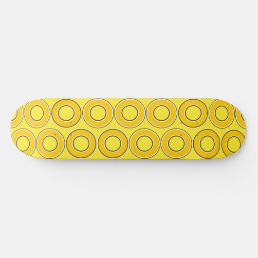 Butterscotch Retro Donuts Skateboard (Horizontal)