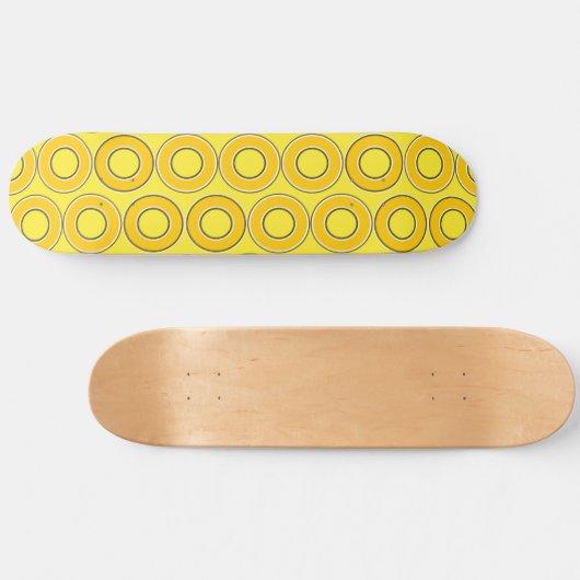 Butterscotch Retro Donuts Skateboard (Horizontal)