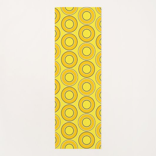 Butterscotch Retro Donuts Yogamatte (Vorderseite)