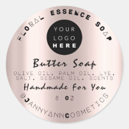 Butterseife Kosmetik Einzigartiges Logo für handge Runder Aufkleber