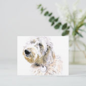 Buttert die Labradoodle-Postkarte Postkarte (Stehend Vorderseite)