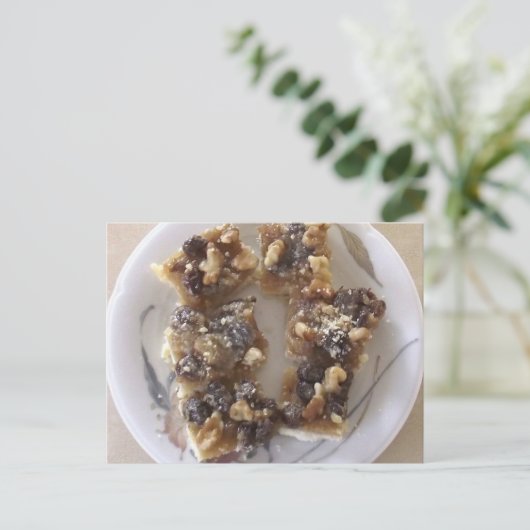 Buttertart-Rezept Postkarte (Stehend Vorderseite)