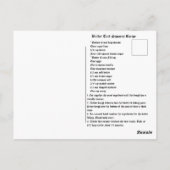 Buttertart-Rezept Postkarte (Rückseite)