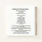 Buttertart Squares Rezept Notizblock (Rückseite)