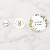 Buttertasse Gelbe Blüte Moderne Hochzeit Konfetti (Vorderseiten)