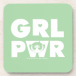 Buttertasse: Girl-Power Getränkeuntersetzer<br><div class="desc">Die Powerpuff-Girls | Abkürzung "GRL PWR" mit Buttercup!</div>