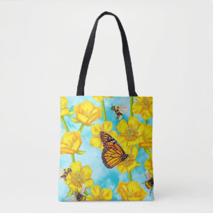 Buttertassen, Bienen und Schmetterlinge Tasche