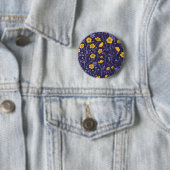 Buttertassen, gelb und violett button (Beispiel)