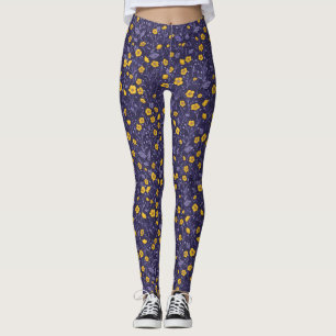 Buttertassen, gelb und violett leggings