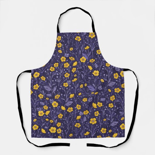 Buttertassen, gelb und violett schürze (Vorderseite)