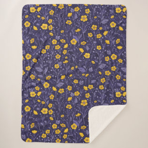 Buttertassen, gelb und violett sherpadecke