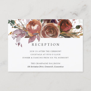 Butterum & Plum Hochzeitsempfangskarte Begleitkarte