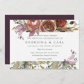 Butterum & Plum Hochzeitslandschaft Einladung (Vorne/Hinten)