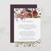 Butterum & Plum Wedding Guest Information Card Begleitkarte (Vorne/Hinten)