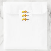Butterwaffel Quadratischer Aufkleber (Tasche)