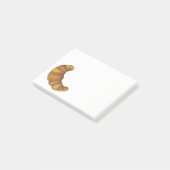 Buttery Croissant Crescent Französisch Frühstück K Post-it Klebezettel (angewinkelt)