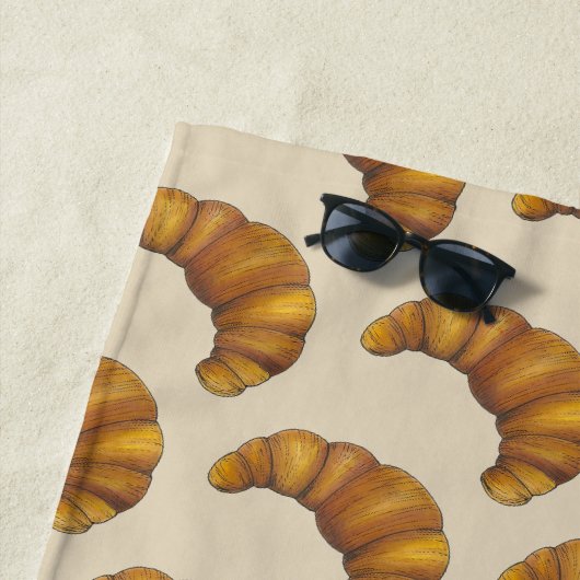 Buttery French Croissant Konditorei Backwaren Back Strandtuch (Beispiel)