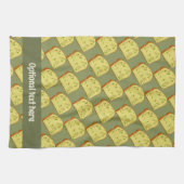 Buttery Knoblauch Brot mit Kräutern - Name / Text Geschirrtuch (Horizontal)