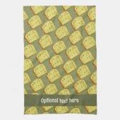 Buttery Knoblauch Brot mit Kräutern - Name / Text Geschirrtuch (Vertikal)