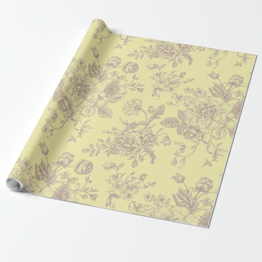 Butteryellow Chinoiserie-Geschenk Geschenkpapier (Ungerollt)