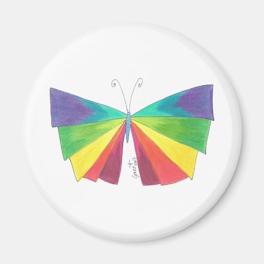 Butteryfly Regenbogen Magnet (Vorne)