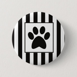 Buttom kleine Pfote mit Streifen Button